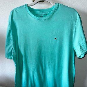 L Tommy Hilfiger teal shirt